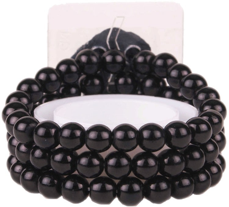 Delicate Flower Bracelet - Black