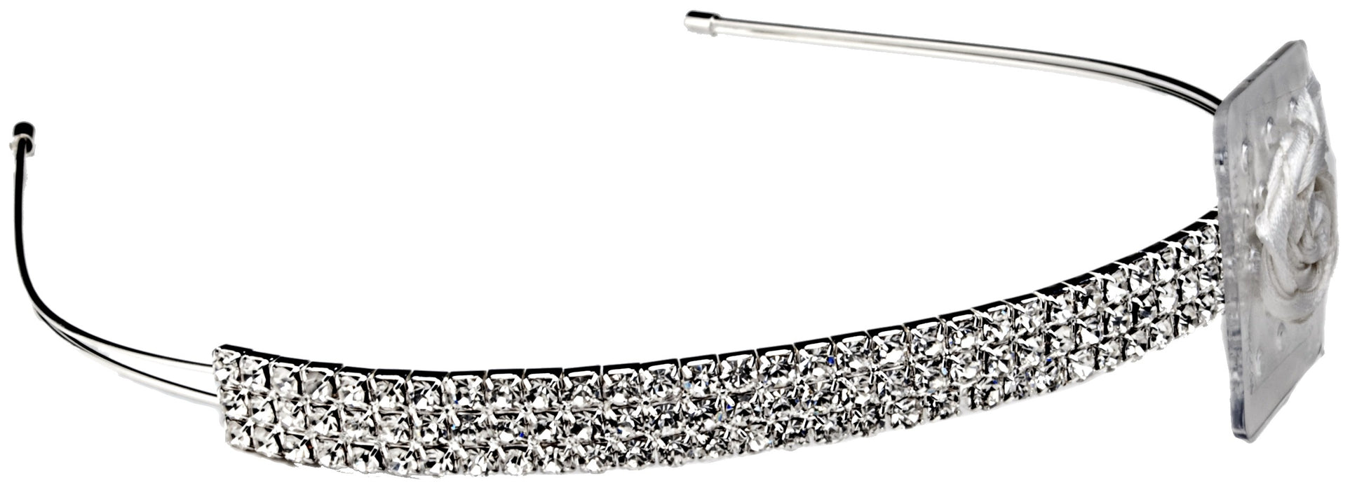 Excitement Crystal Corsage Hair Band - Silver