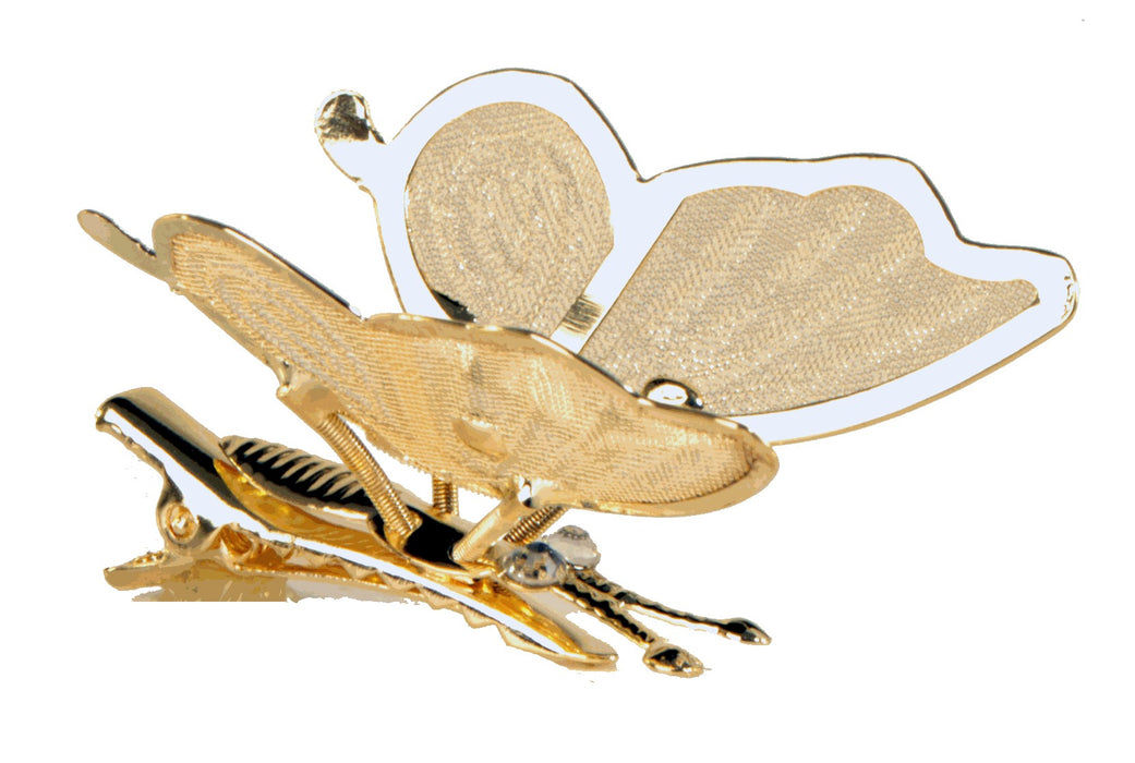 Wings Butterfly Clip - Gold (6 Per Pk, 4cm)