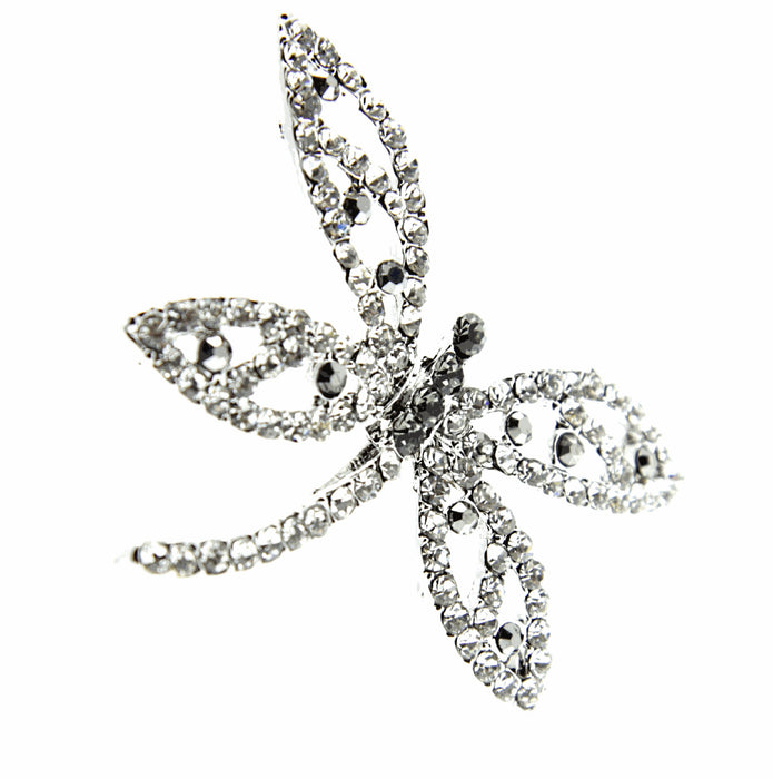 Dragonfly Brooch Pin - Silver (15cm Pin)