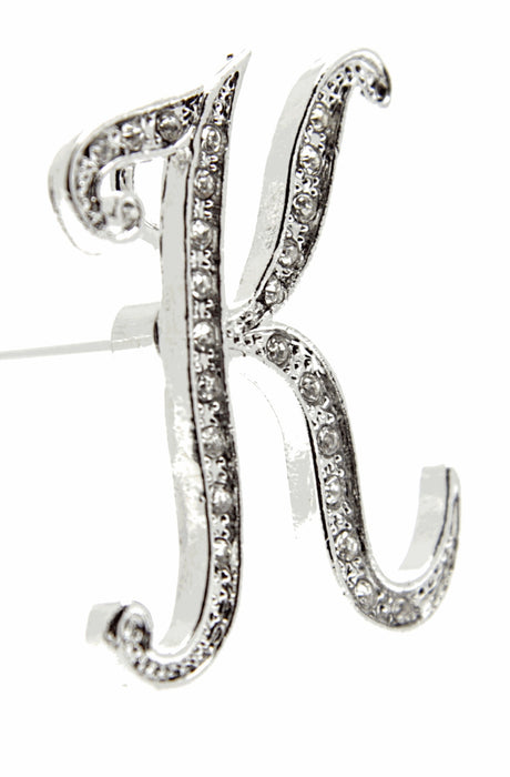 Monogram Letters K - Silver