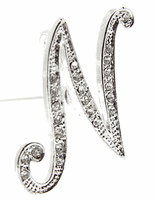 Monogram Letters N - Silver (15cm pin)