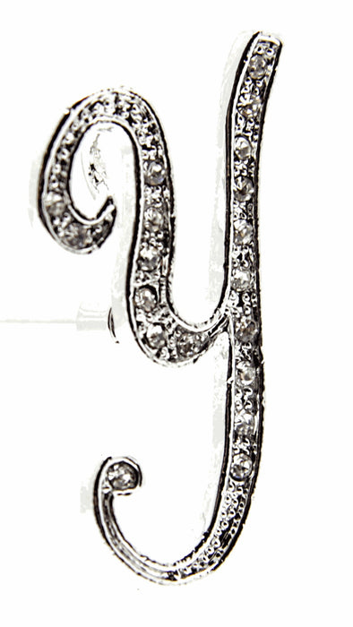 Monogram Letters Y - Silver