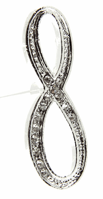 Monogram Numbers 8 - Silver (15cm pin)