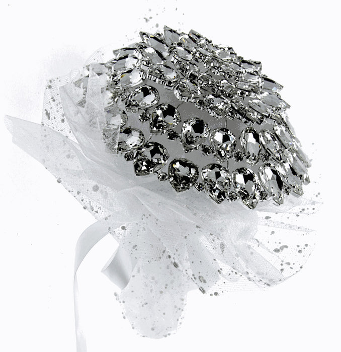 Fancy Brooch Bouquet Elegant - Silver