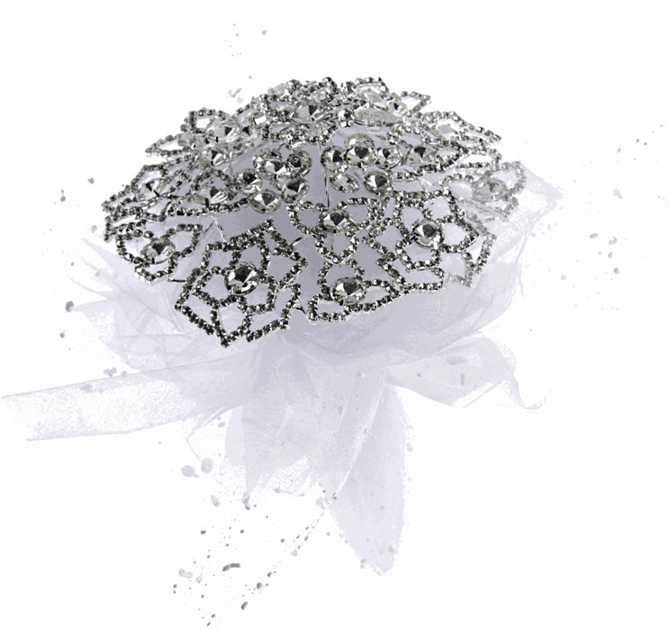 Fancy Brooch Bouquet Elegant - Silver