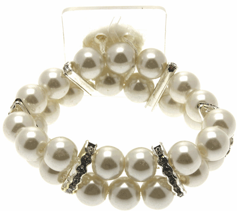 Double Bubble Cream Corsage Bracelet