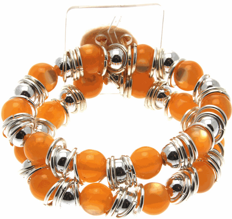 Gum Drop Orange Flower Bracelet