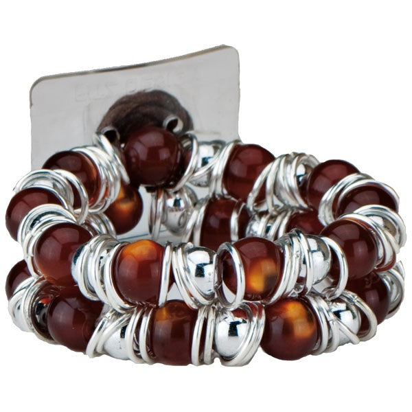 Gum Drops Brown Flower Bracelet