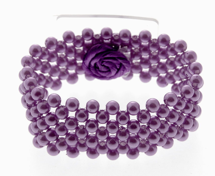 Narrow Classic Corsage Bracelet - Purple