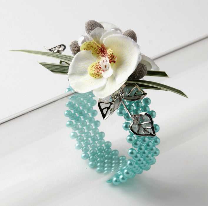 Narrow Classic Corsage Bracelet - Turquoise