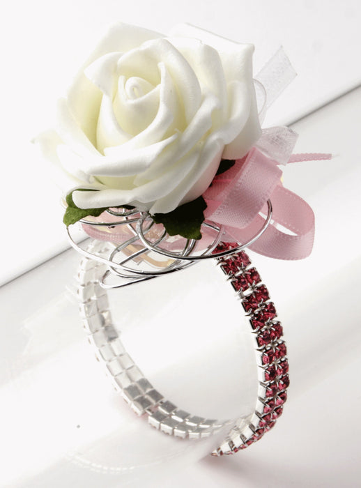 Sophisticated Lady Corsage Bracelet - Pink