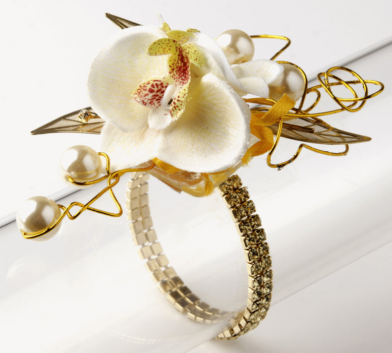 Sophisticated Lady Corsage Bracelet - Gold