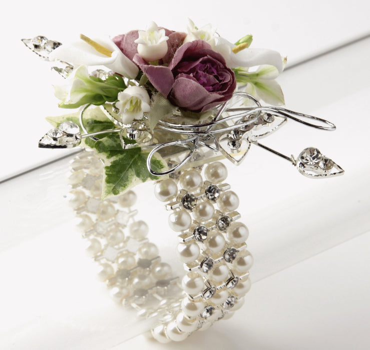 Savannah Corsage Bracelet - Cream