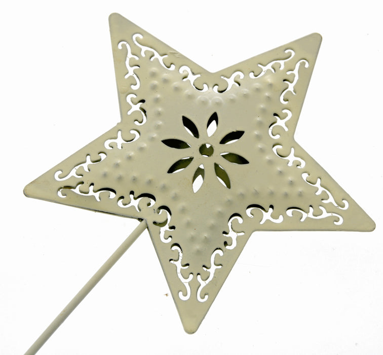 Star Wand - Cream (10cm Diameter on 25cm Handle)