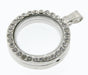 Rhinestone Circle Charm - Silver (2.5cm diameter)