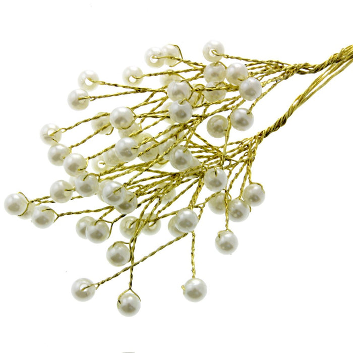 Bead Bunch 6mm - Cream (12 sprays per pk)