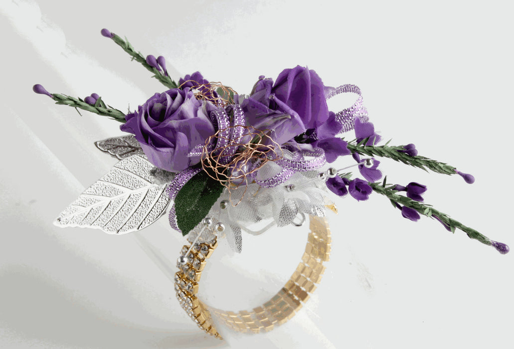 Princess Corsage Bracelet - Gold (2 bracelets per pk)