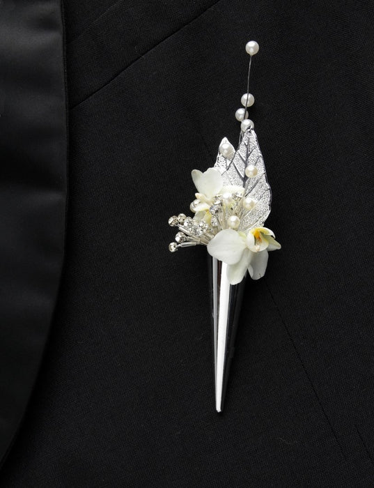 Rock It Buttonhole - Silver