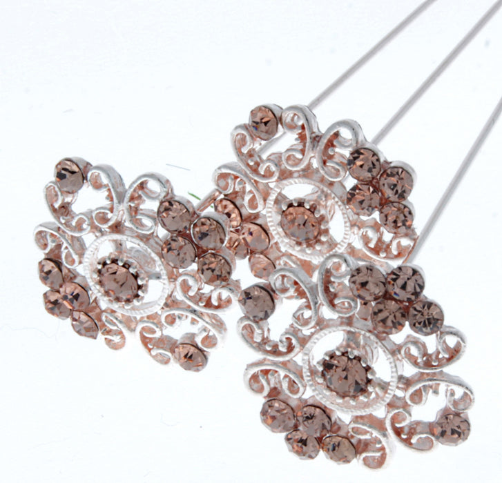 Princess Brooches Tiana - Rose Gold (2cm Diameter, 3pcs per pk)