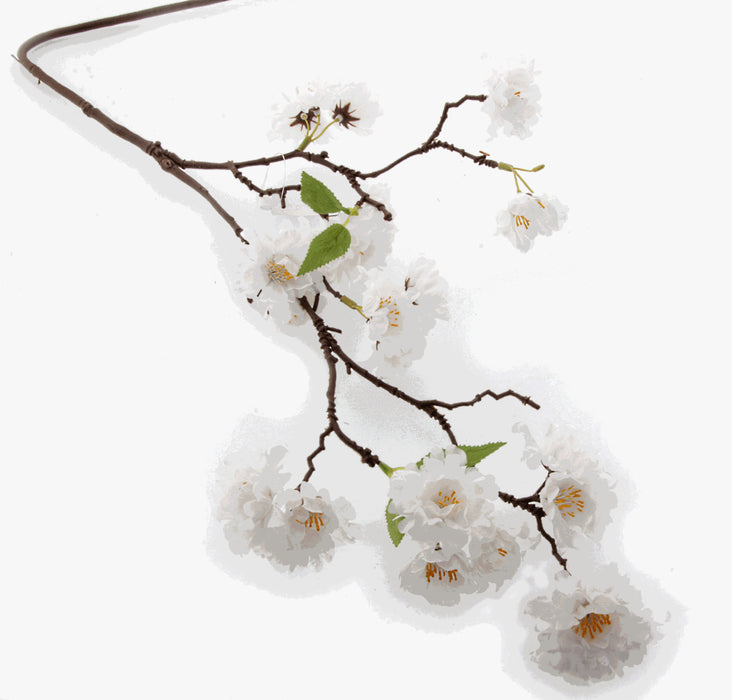 Large Cherry Blossom Spray - Cream (95cm Long)