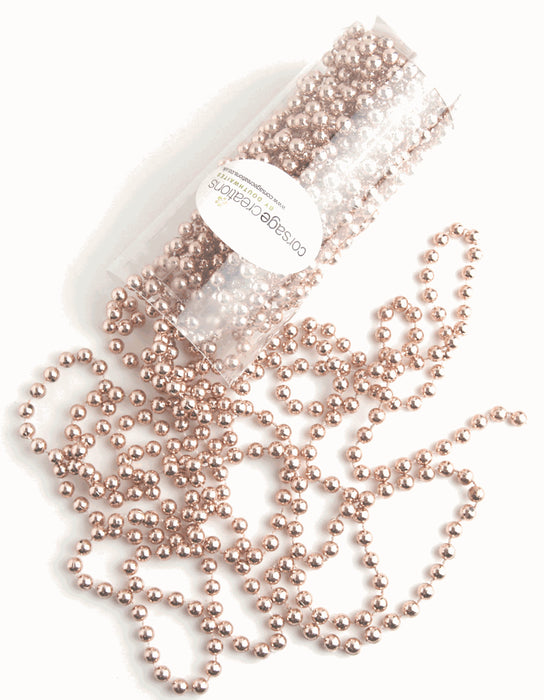 8mm Pearl Bead Chain - Rose Gold (10m)