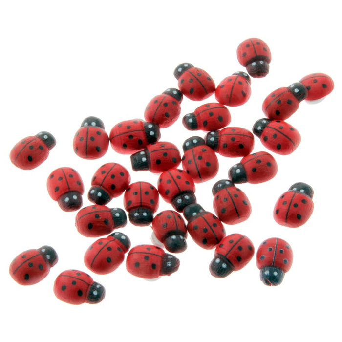 Ladybird Stickers - Red (1cm Diameter, 50pcs per pk)