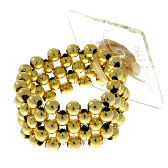 Little Lady Kids Corsage Bracelet - Gold (6cm Diameter, 2pcs per pk)