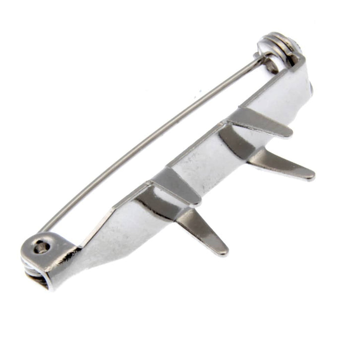 Metal Corsage Clip - Silver (3cm Long, 12pcs per pk)