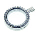 Rhinestone Circle Charm Extra Large - Silver (6cm Diameter)