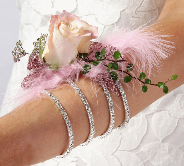 Eye Candy Corsage Bracelet - Silver