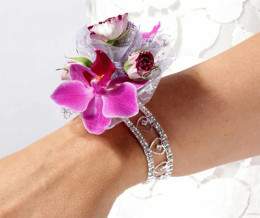 Cupid Silver Corsage Bracelet