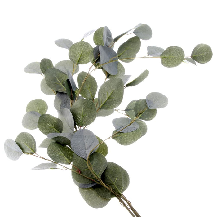 Silk Populus Eucalyptus Spray - Green (110cm long)