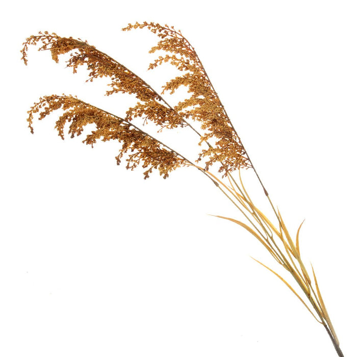 Artificial Pampas Spray - Orange (150cm long)