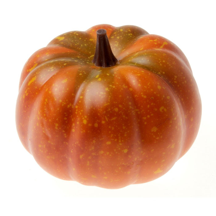 Small Artificial Pumpkin - Orange/Green (10cm diameter)