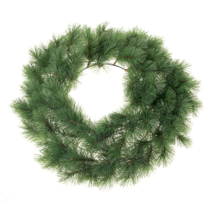 Artificial Evergreen Mountain Wreath - Green (50cm diameter)