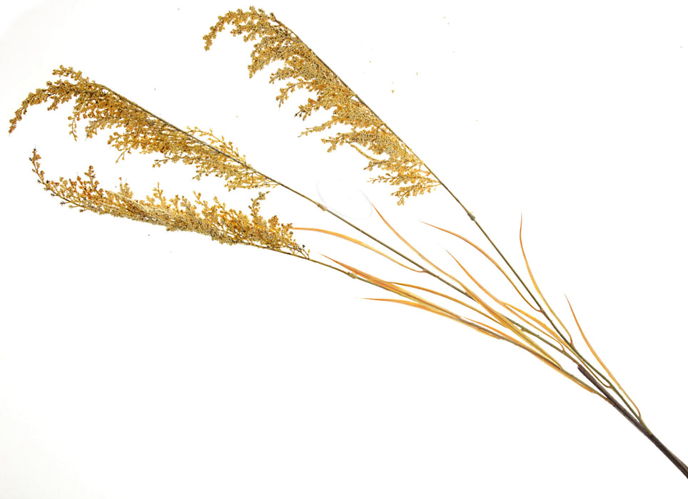 Artificial Pampas Spray - Yellow (150cm long)