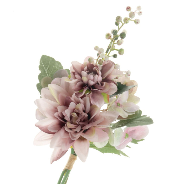 Dahlia and Hydrangea Bundle - Mauve (40cm long)