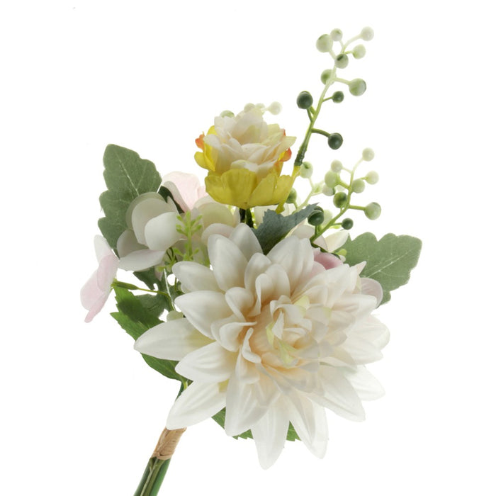 Dahlia and Hydrangea Bundle - Ivory (40cm long)