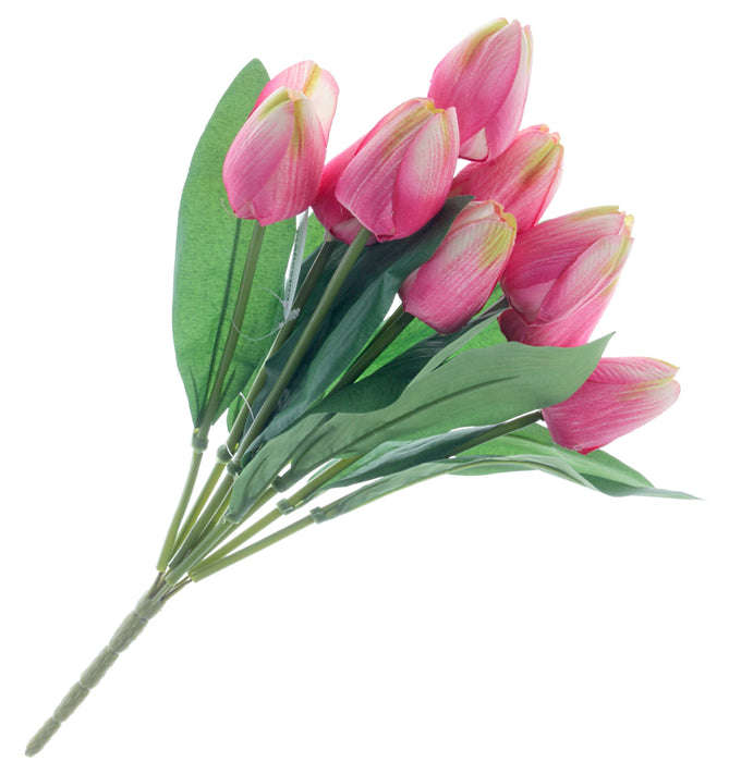 Tulip Bunch - Pink (9 heads, 44cm long)