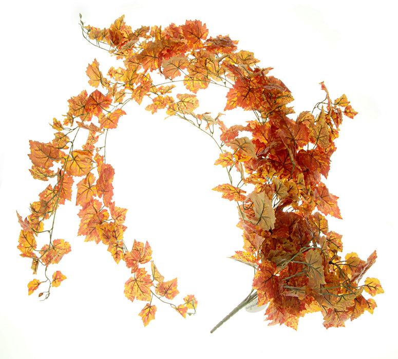 Large Grape Ivy Bush - Orange (370 leaves, 200cm long)