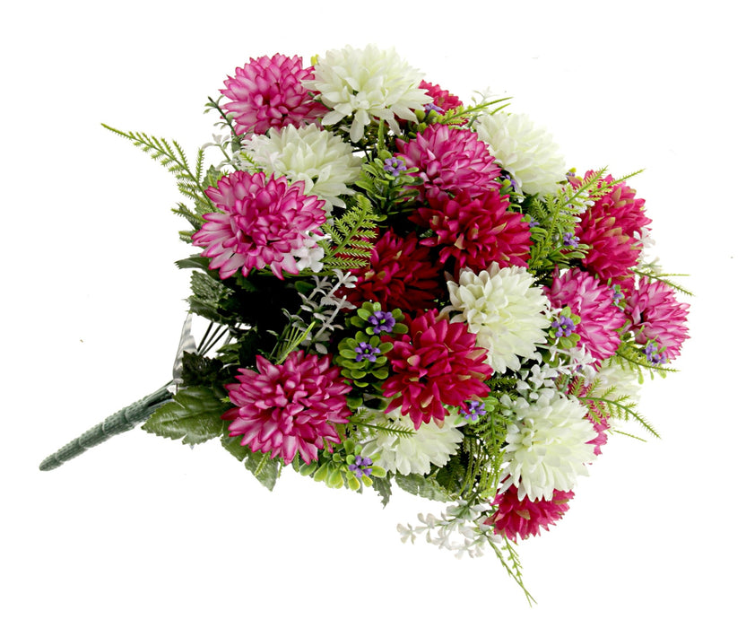 Pom Pom Dahlia Bouquet - Purple/Cream Mix (24 heads)