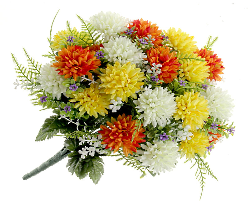 Pom Pom Dahlia Bouquet - Orange/Yellow/Cream mix (24 heads)