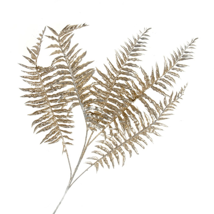 Large Fern Branch  - Champagne (72cm long)