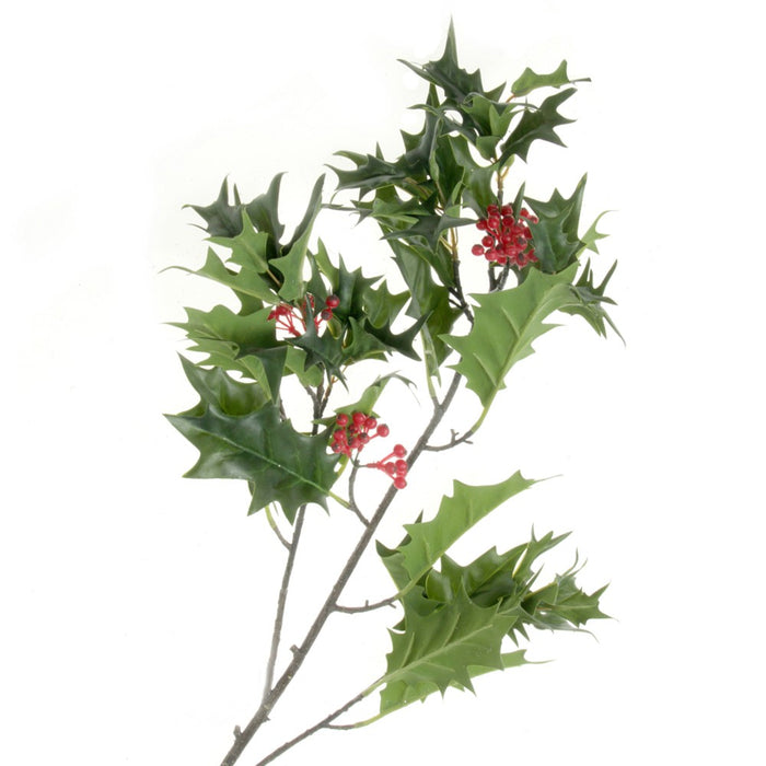 Real Touch Holly Branch - Variegated (105cm long)