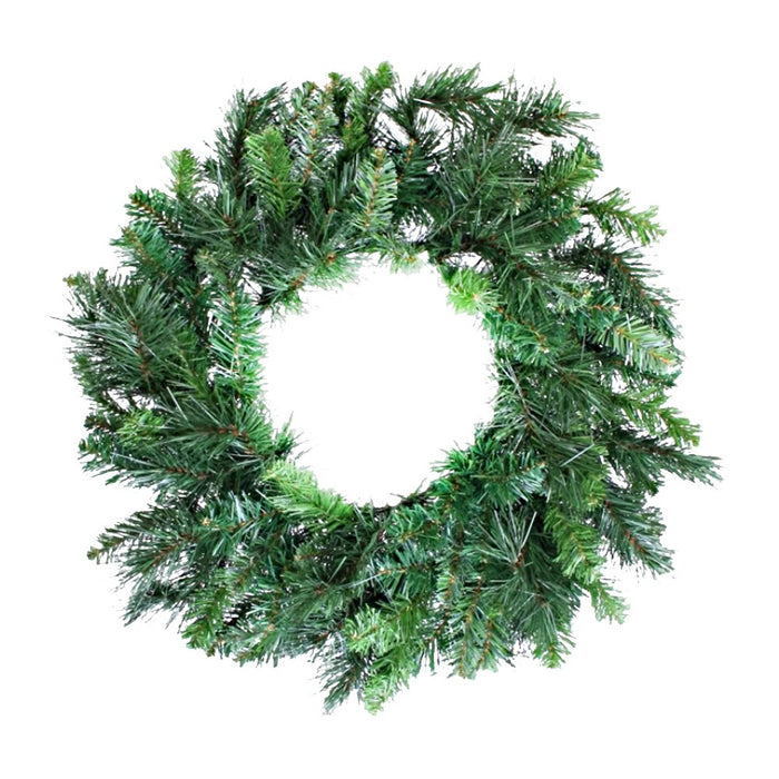 Deluxe Evergreen Mountain Wreath - Green (75cm diameter)