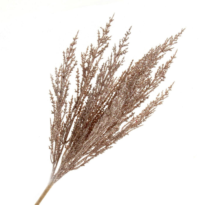 Glittered Wheat Bush - Rose Gold (40cm long)