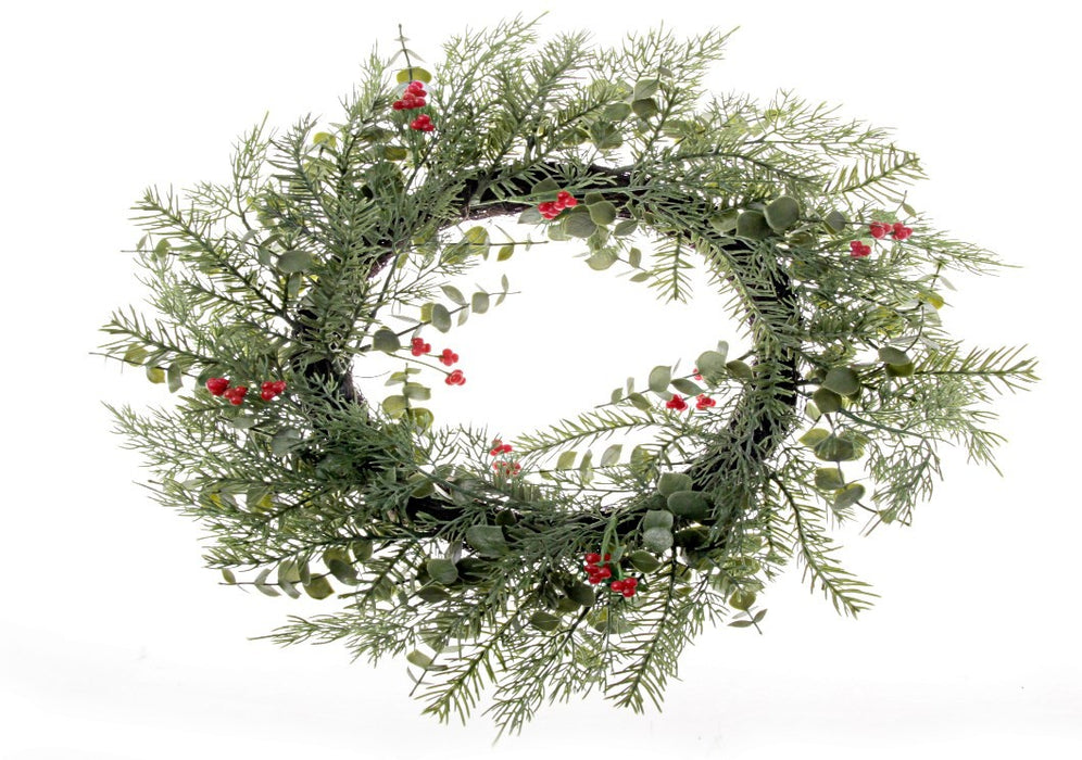 Eucalyptus and Pine Wreath - Green (50cm diameter)