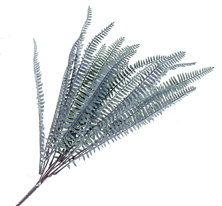 Frosty Boston Fern - Green/Grey (47cm long)