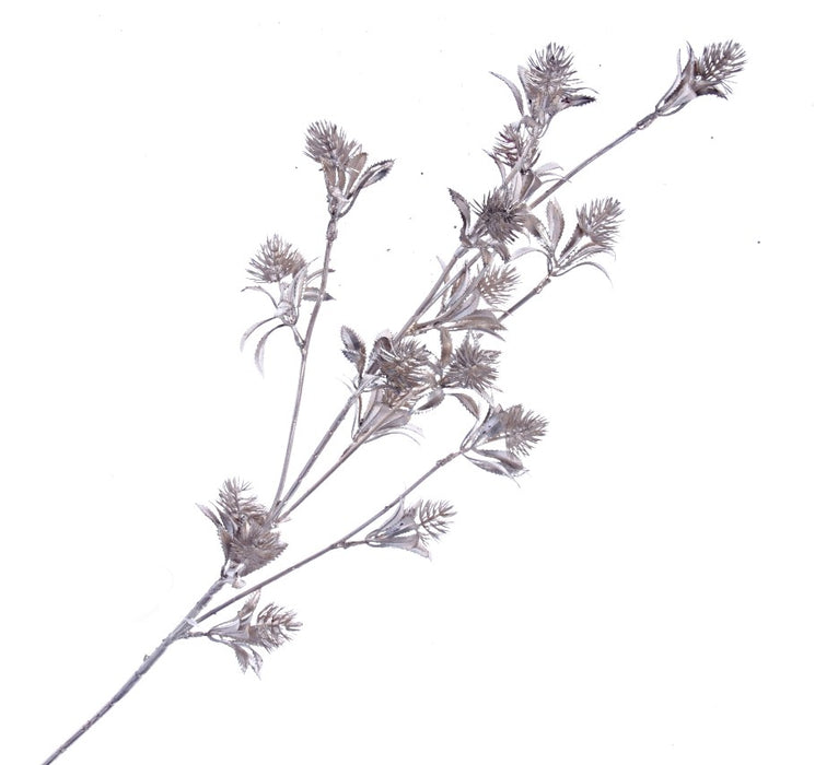 Metallic Thistle Spray - Champagne (82cm long)